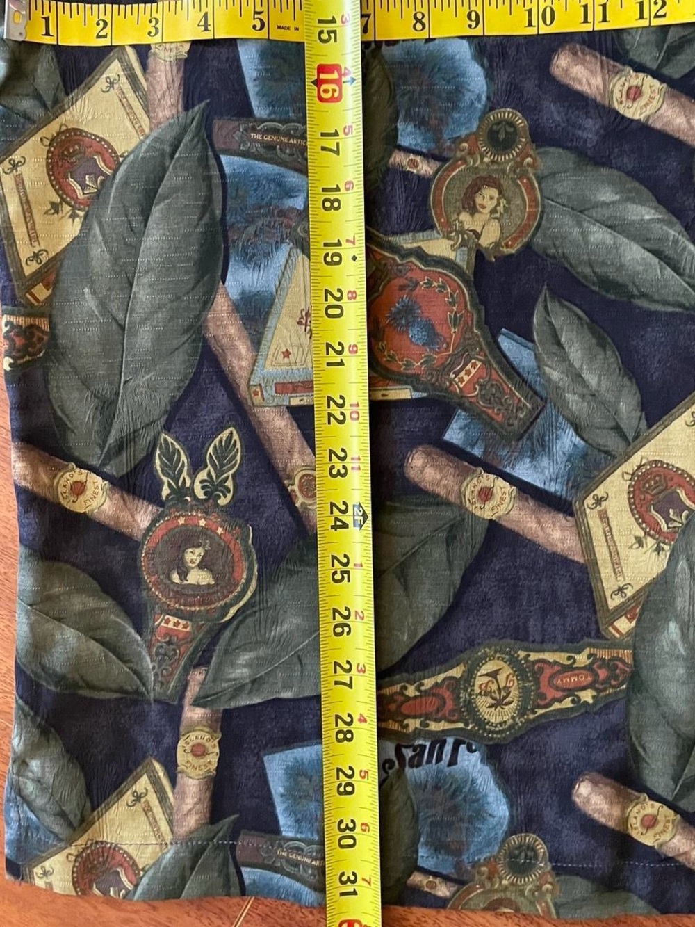 Tommy Bahama Silk Cigar Print Shirt XXL - Picture 3 of 8